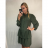 Women's elegant long sleeve shirt dress (S / M ONE SIZE) ITALIAN FASHION IMWK21013 S / M khaki