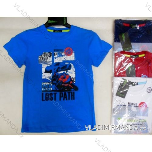 T-Shirt Short Sleeve Boys Cotton (128-164) FORTOO 73008
