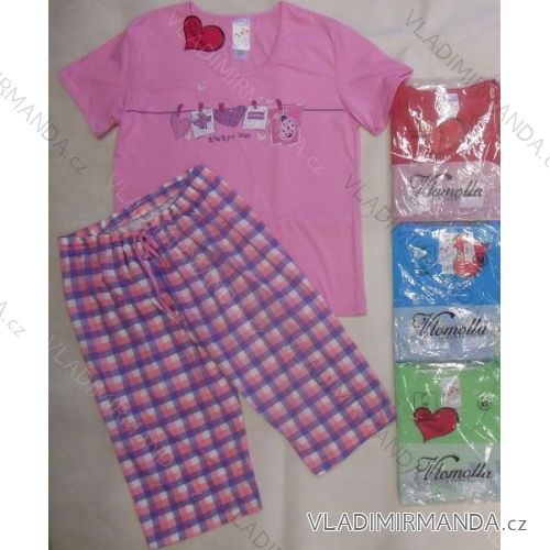 Pajamas short sleeve and 3/4 pants womens cotton (m-2xl) VLOMOLLA SECRET 83084
