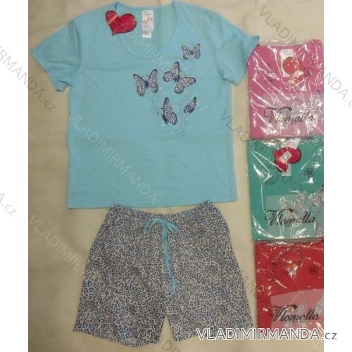 Pajamas short sleeve and trousers ladies cotton (m-2xl) VLOMOLLA SECRET 83081
