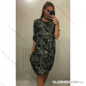 Women's Summer Short Sleeve Camouflage Dress (M / L ONE SIZE) ITALIAN FASHION IMWM216071