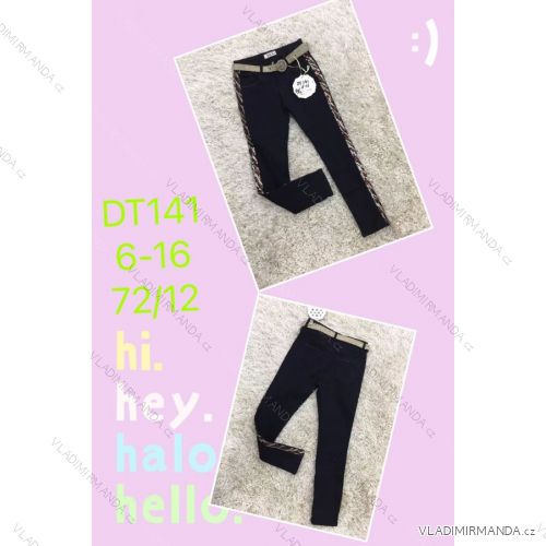 Jeans with bib children adolescent girls (4-12 years) SAD SAD20DT175