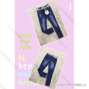 Jeans with bib children adolescent girls (4-12 years) SAD SAD20DT175