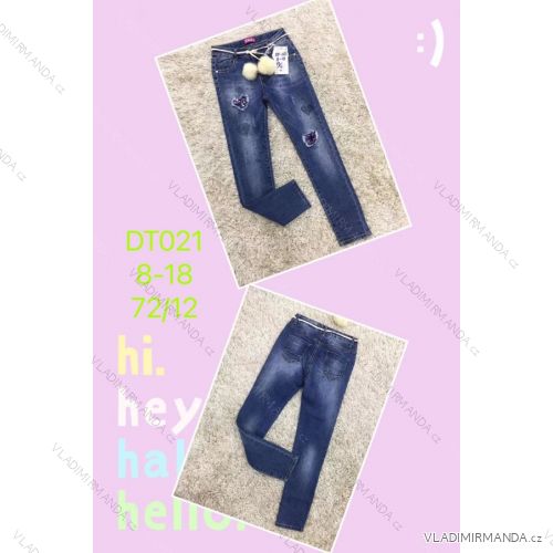 Jeans with bib children adolescent girls (4-12 years) SAD SAD20DT175