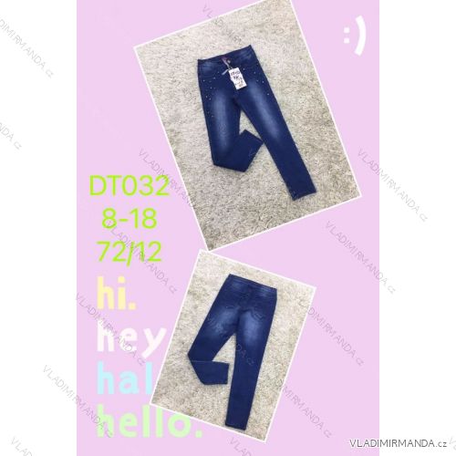 Jeans with bib children adolescent girls (4-12 years) SAD SAD20DT175