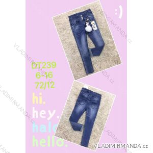 Jeans with bib children adolescent girls (4-12 years) SAD SAD20DT175