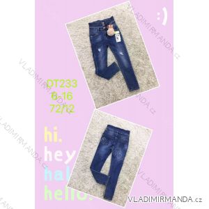 Jeans with bib children adolescent girls (4-12 years) SAD SAD20DT175