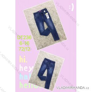 Jeans with bib children adolescent girls (4-12 years) SAD SAD20DT175