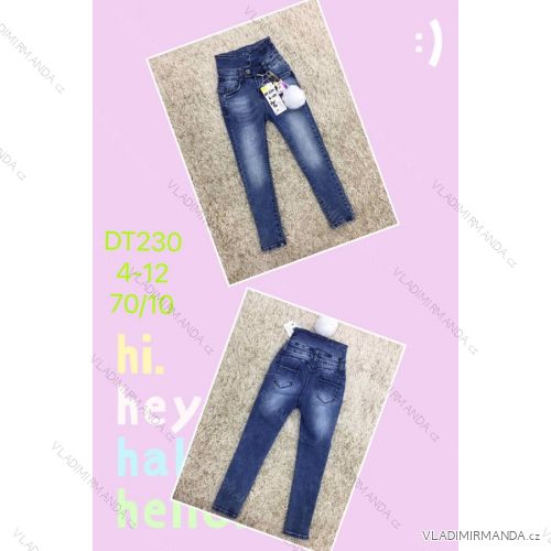 Jeans with bib children adolescent girls (4-12 years) SAD SAD20DT176