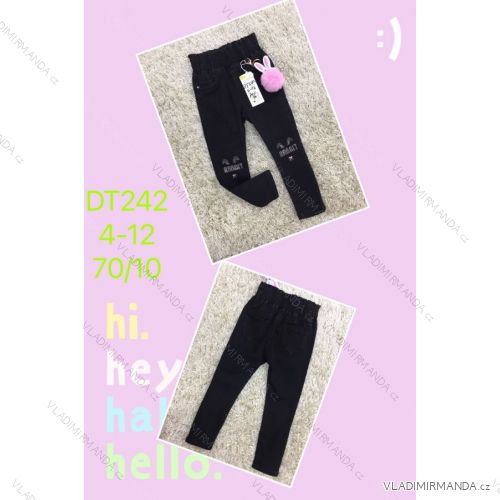 Jeans with bib children adolescent girls (4-12 years) SAD SAD20DT176