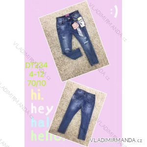 Jeans with bib children adolescent girls (4-12 years) SAD SAD20DT176