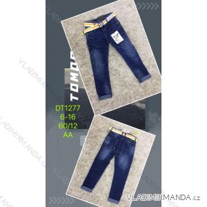 Jeans with bib children adolescent girls (4-12 years) SAD SAD20DT175