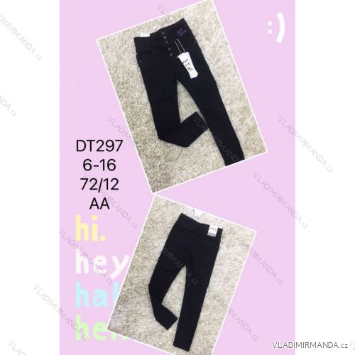 Jeans with bib children adolescent girls (4-12 years) SAD SAD20DT175