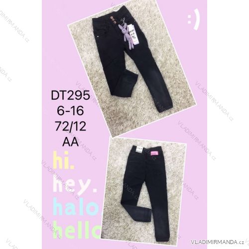 Jeans with bib children adolescent girls (4-12 years) SAD SAD20DT175