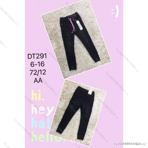 Jeans with bib children adolescent girls (4-12 years) SAD SAD20DT175