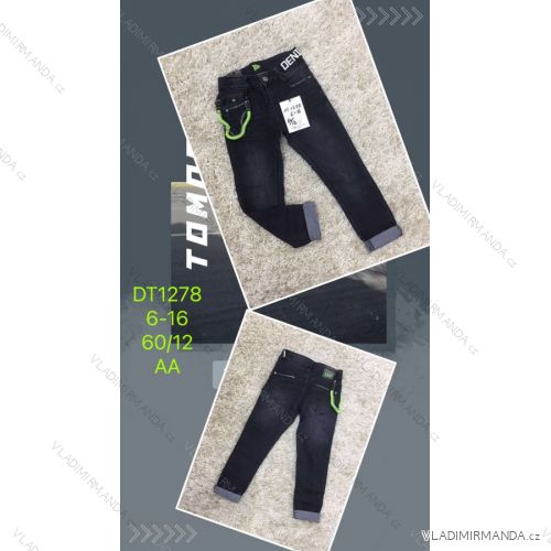 Jeans with bib children adolescent girls (4-12 years) SAD SAD20DT175