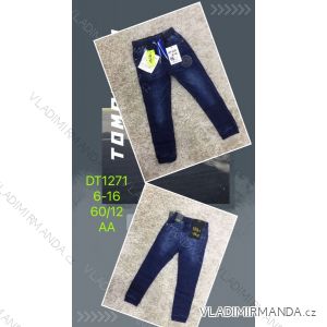 Jeans with bib children adolescent girls (4-12 years) SAD SAD20DT175