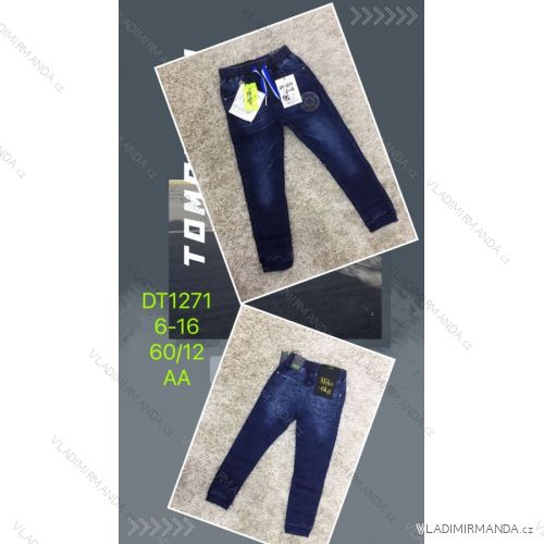 Jeans with bib children adolescent girls (4-12 years) SAD SAD20DT175