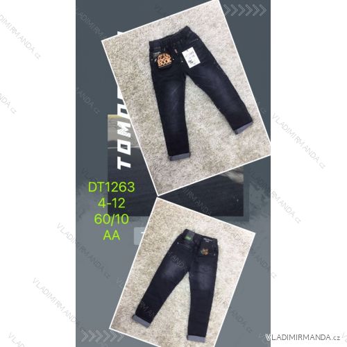 Jeans with bib children adolescent girls (4-12 years) SAD SAD20DT176