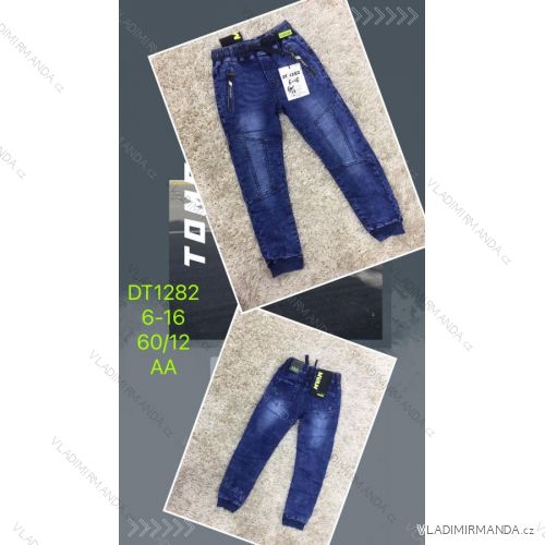 Jeans with bib children adolescent girls (4-12 years) SAD SAD20DT175