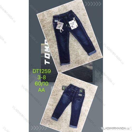 Jeans with bib children adolescent girls (4-12 years) SAD SAD20DT176