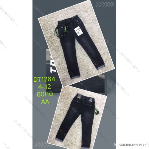 Jeans with bib children adolescent girls (4-12 years) SAD SAD20DT176