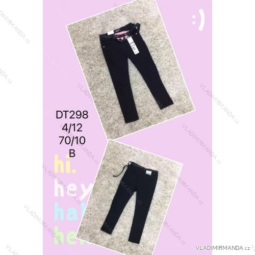 Jeans with bib children adolescent girls (4-12 years) SAD SAD20DT176