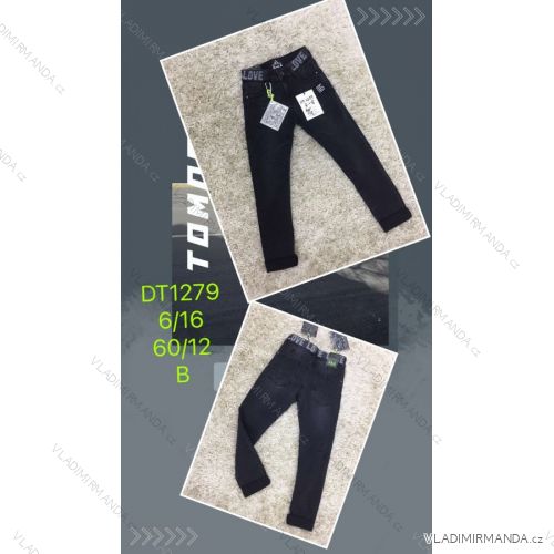 Jeans with bib children adolescent girls (4-12 years) SAD SAD20DT175