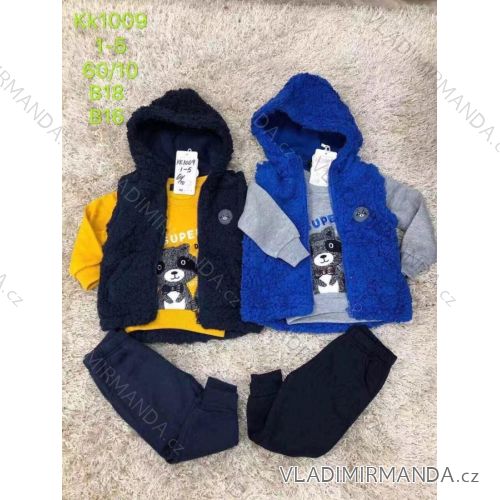 Set boys' vest, t-shirt and tracksuit (1-5 years) SAD SAD19KK1052