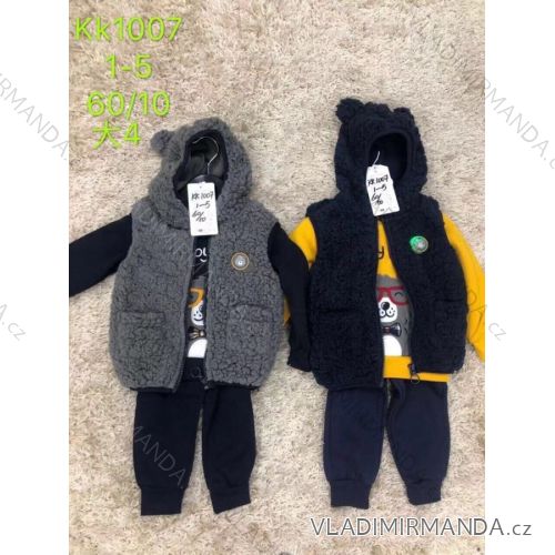 Set boys' vest, t-shirt and tracksuit (1-5 years) SAD SAD19KK1052