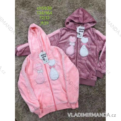 Sweatshirt warm velvet children adolescent girls (116-146) SAD SAD19CH5843