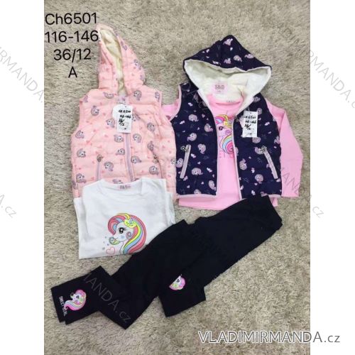 Tracksuit with T-shirt for adolescent girls (116-146) SAD SAD19CH5826