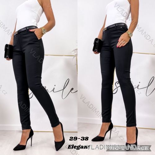 Women's leatherette long pants (29-38) JEANS JAW216809