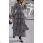 Women's Long Summer Long Sleeve Dress (S / M ONE SIZE) ITALIAN FASHION IMWG216100