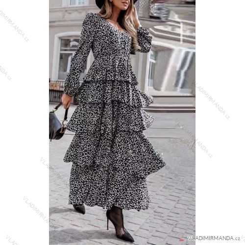 Women's Long Summer Long Sleeve Dress (S / M ONE SIZE) ITALIAN FASHION IMWG216100