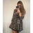 Women's Chiffon Long Sleeve Dress Leopard (uni s / m) ITALIAN FASHION IMM21473