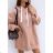 Women's Hooded Long Sleeve Dress (M / L ONE SIZE) ITALIAN FASHION IMWG216854