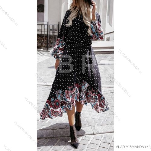 Women's Long Sleeve Dress (S / M ONE SIZE) ITALIAN FASHION IMWG216877