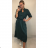 Summer Shirt Dress Long Sleeve Oversize Women's (S / M ONE SIZE) ITALIAN FASHION IMWM216078 S / M dark green