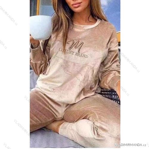 Women's long sleeve sweatshirt and tracksuit set (S / M ONE SIZE) ITALIAN FASHION IMM211324