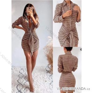 Elegant Long Sleeve Dress Women (S / M.ONE SIZE) ITALIAN FASHION IMM211302