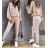 Women's Zip Long Hoodie and Sweatpants Set (S / M ONE SIZE) ITALIAN FASHION IMM211319