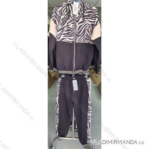 Women's Zip Long Hoodie and Sweatpants Set (S / M ONE SIZE) ITALIAN FASHION IMM211319