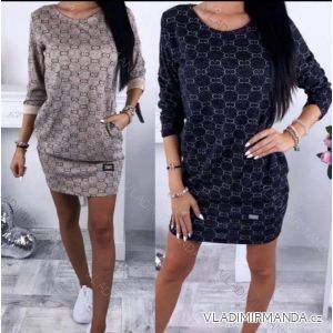 Classic Warm Long Sleeve Dress Women's (L / XL ONE SIZE) ITALIAN FASHION IMD211121