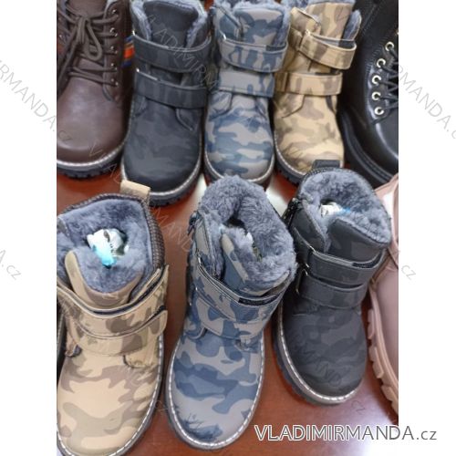 Boty kotníkové zateplené dětské chlapecké (25-30) CCPSHOES OBCP21050