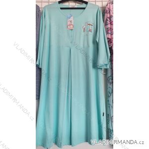 Ladies Cotton Short Sleeve Night Shirt (M-3XL) C-LEMON BL8340