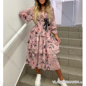 Women's Long Summer Long Sleeve Dress (S / M ONE SIZE) ITALIAN FASHION IMWG216100