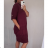 Classic Long Sleeve Women's Dress (S / M ONE SIZE) ITALIAN FASHION IM721301