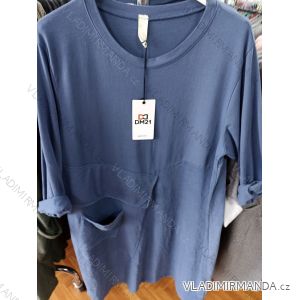 Šaty dlouhý rukáv dámské (M/L ONE SIZE) ITALSKÁ MÓDA IMP21152