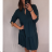 Šaty košilové dlouhý rukáv dámské (M/L ONE SIZE) ITALSKÁ MÓDA IM321524/dr Emerald M / L